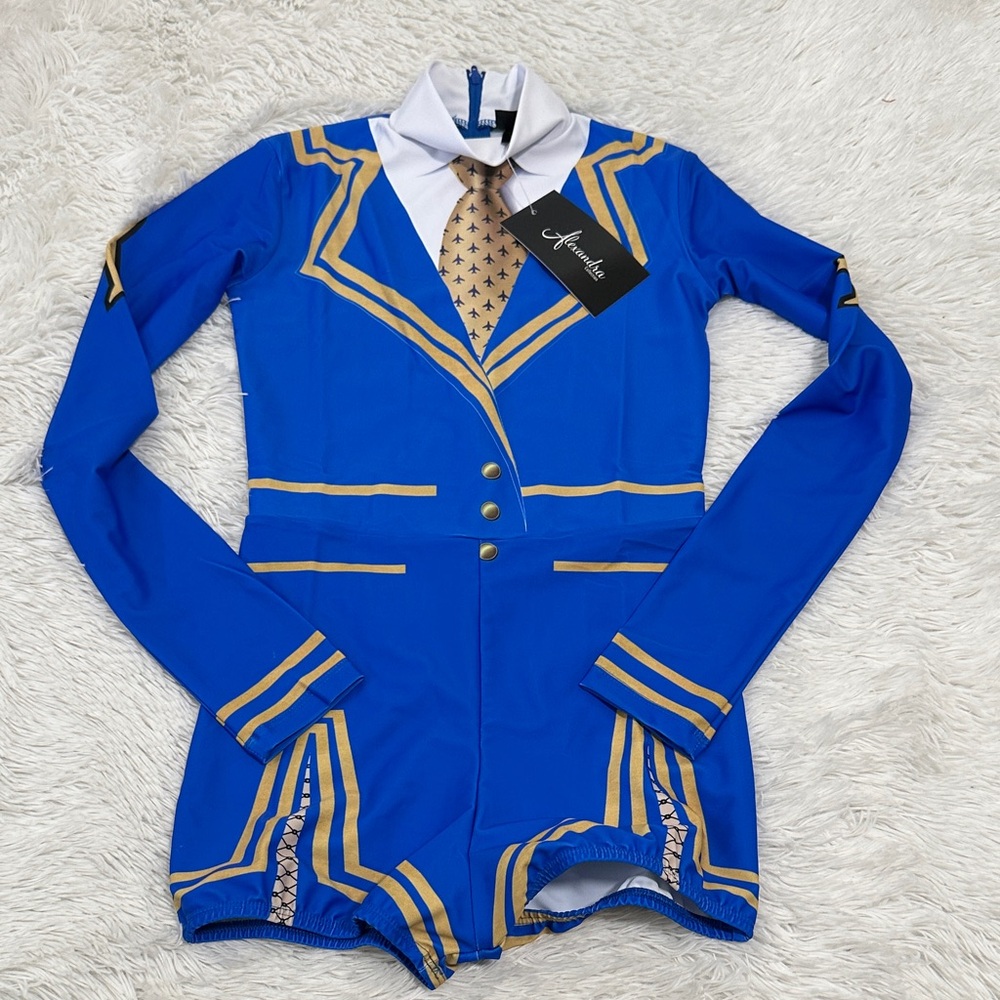 ❤️ NWT Alexandra Flight Attendant Leotard Biketard